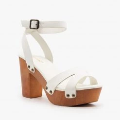 Bamboo Shoes Mini Studded Clog Heels