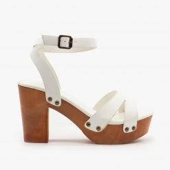 Bamboo Shoes Mini Studded Clog Heels