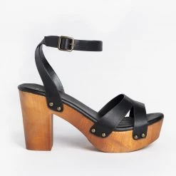Bamboo Shoes Mini Studded Clog Heels