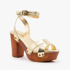 Bamboo Shoes Mini Studded Clog Heels