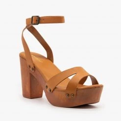 Bamboo Shoes Mini Studded Clog Heels