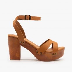 Bamboo Shoes Mini Studded Clog Heels