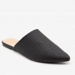 Mata Minimalist Snake Print Mules