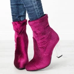 Forever Mirrored Heel Sock Booties Newest Arrivals