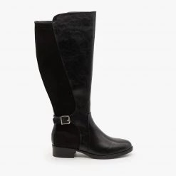 Soda Shoes Mixed Material Riding Boots FINAL SALE