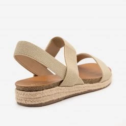 Soda Shoes Newest Arrivals Mixed Material Slingback Espadrilles
