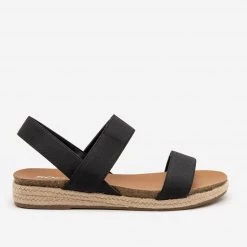 Soda Shoes Newest Arrivals Mixed Material Slingback Espadrilles