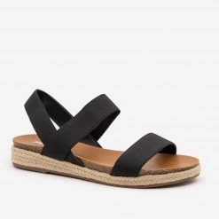 Soda Shoes Newest Arrivals Mixed Material Slingback Espadrilles