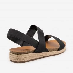 Soda Shoes Newest Arrivals Mixed Material Slingback Espadrilles