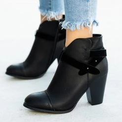 Mi.im Newest Arrivals Modern Belt Around Ankle Bootie