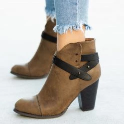 Mi.im Newest Arrivals Modern Belt Around Ankle Bootie