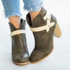 Mi.im Newest Arrivals Modern Belt Around Ankle Bootie