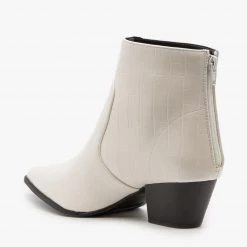 Qupid Shoes Modern Crocodile Print Booties
