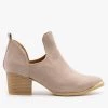 Qupid Shoes Modern Gold Toe Accent Booties Newest Arrivals