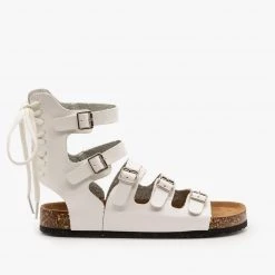 Forever Monochrome Buckled Cork Sandal