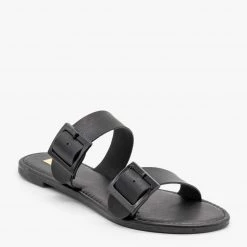 Qupid Shoes Monochrome Pastel Buckled Sandals