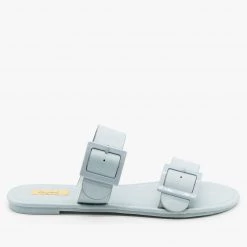 Qupid Shoes Monochrome Pastel Buckled Sandals