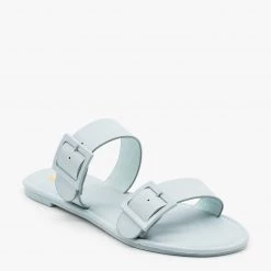 Qupid Shoes Monochrome Pastel Buckled Sandals