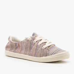 Forever Multi-Color Striped Fashion Sneakers Newest Arrivals