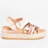 Bamboo Shoes Multi-Toned Caged Espadrille Sandal Wedges Newest Arrivals