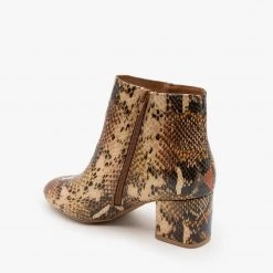 Bamboo Shoes Multi-Toned Snake Ankle Booties