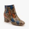 Bamboo Shoes Multi-Toned Snake Ankle Booties