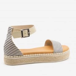 Bamboo Shoes Nautical Striped Espadrille Sandals 5 Bamboo Shoes Nautical Striped Espadrille Sandals