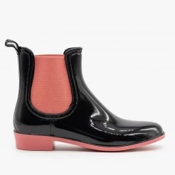 Forever Newest Arrivals Neon Accent Chelsea Rain Boots