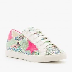 Nature Breeze Neon Iridescent Snake Fashion Sneakers