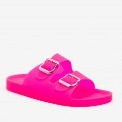 Top Moda Neon Jelly Slides