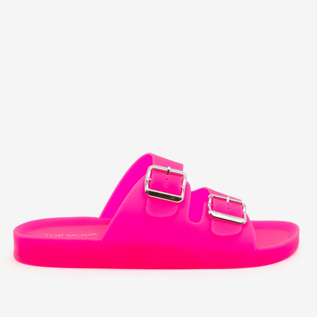 Top Moda Neon Jelly Slides 1 Top Moda Neon Jelly Slides