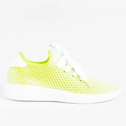 Qupid Shoes Neon Mesh Athletic Sneakers