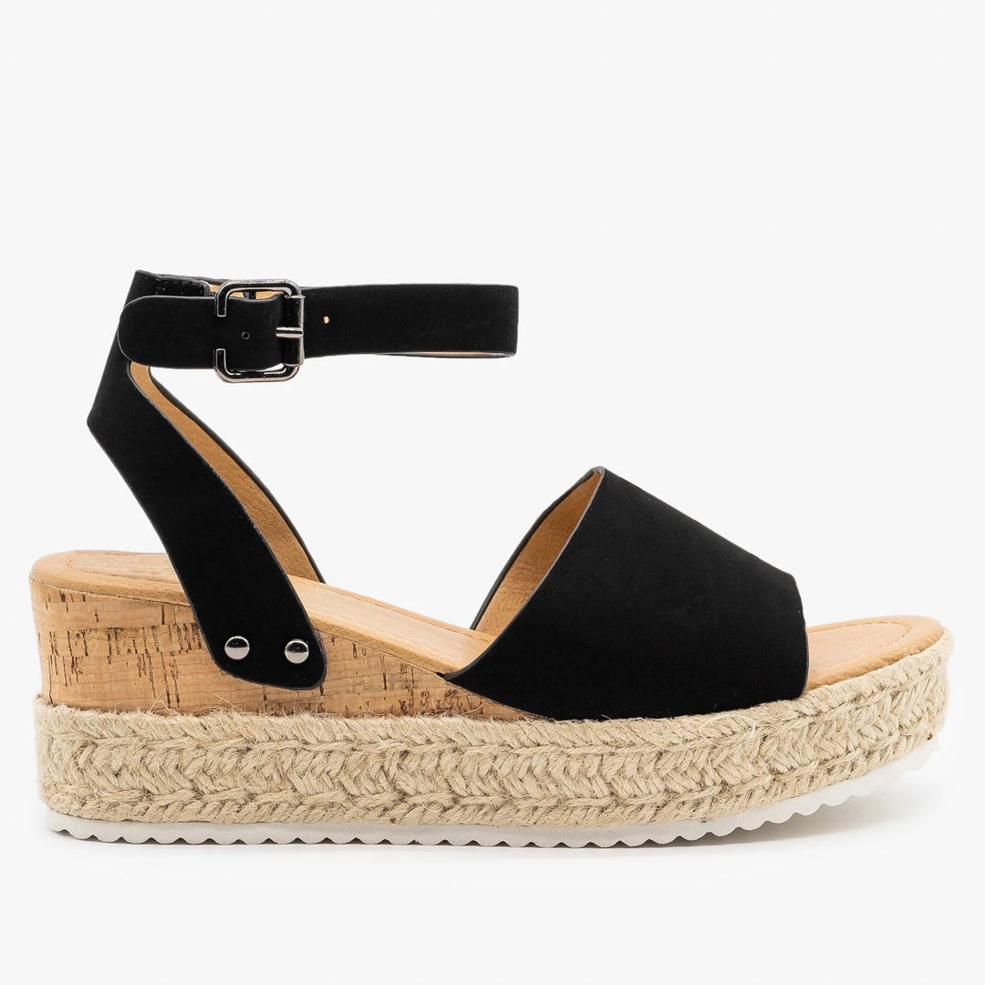 DbDk Fashion Neutral Espadrille Wedge Sandals 2 DbDk Fashion Neutral Espadrille Wedge Sandals