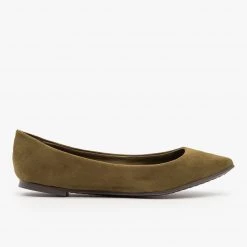 Breckelle's Neutral Pointed Toe Ballet Flats Newest Arrivals