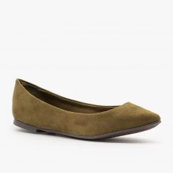 Breckelle's Neutral Pointed Toe Ballet Flats Newest Arrivals