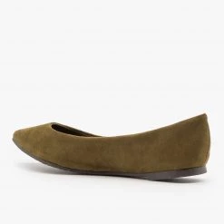 Breckelle's Neutral Pointed Toe Ballet Flats Newest Arrivals