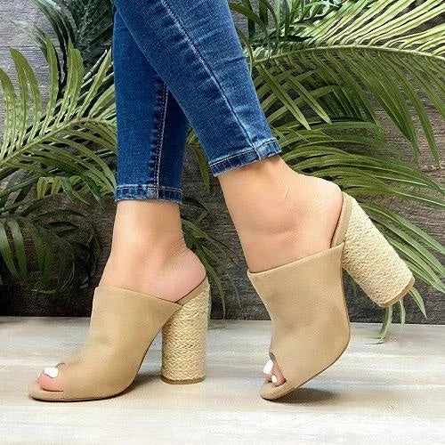 Mata Newest Arrivals Nicole Peep-Toe Mule Heels 2 Mata Newest Arrivals Nicole Peep-Toe Mule Heels