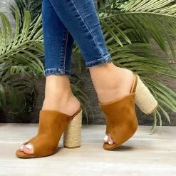 Mata Newest Arrivals Nicole Peep-Toe Mule Heels