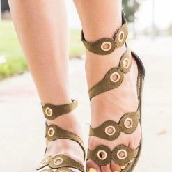 Bamboo O-Ring Zippered Sandals