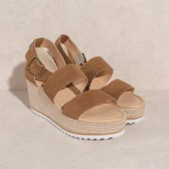 KKE Originals Newest Arrivals Double Strap Wedge Heel