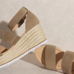 KKE Originals Newest Arrivals Double Strap Wedge Heel