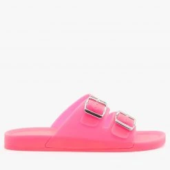 Bamboo Shoes Opaque Double Buckle Jelly Slides 16 Bamboo Shoes Opaque Double Buckle Jelly Slides