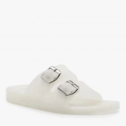 Bamboo Shoes Opaque Double Buckle Jelly Slides 20 Bamboo Shoes Opaque Double Buckle Jelly Slides