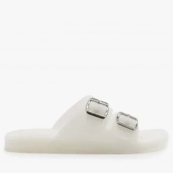 Bamboo Shoes Opaque Double Buckle Jelly Slides 19 Bamboo Shoes Opaque Double Buckle Jelly Slides