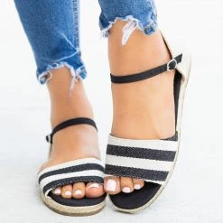 Bamboo Shoes Open-Toe D'Orsay Espadrille Flats Newest Arrivals