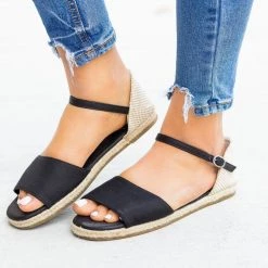 Bamboo Shoes Open-Toe D'Orsay Espadrille Flats Newest Arrivals