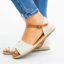 Bamboo Shoes Open-Toe D'Orsay Espadrille Flats Newest Arrivals