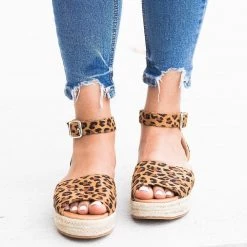 AMS Shoes Newest Arrivals Open-Toe Espadrille Flatform Sandals