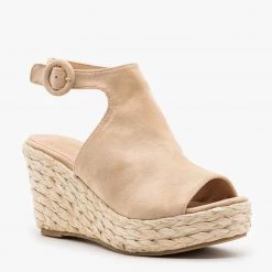 Mata Open Toe Espadrille Wedge Sandals