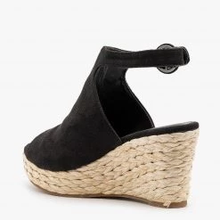 Mata Open Toe Espadrille Wedge Sandals